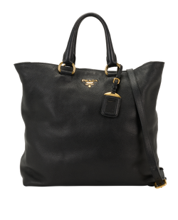 Tote, Leather, Black, DB, S, 14, 3*